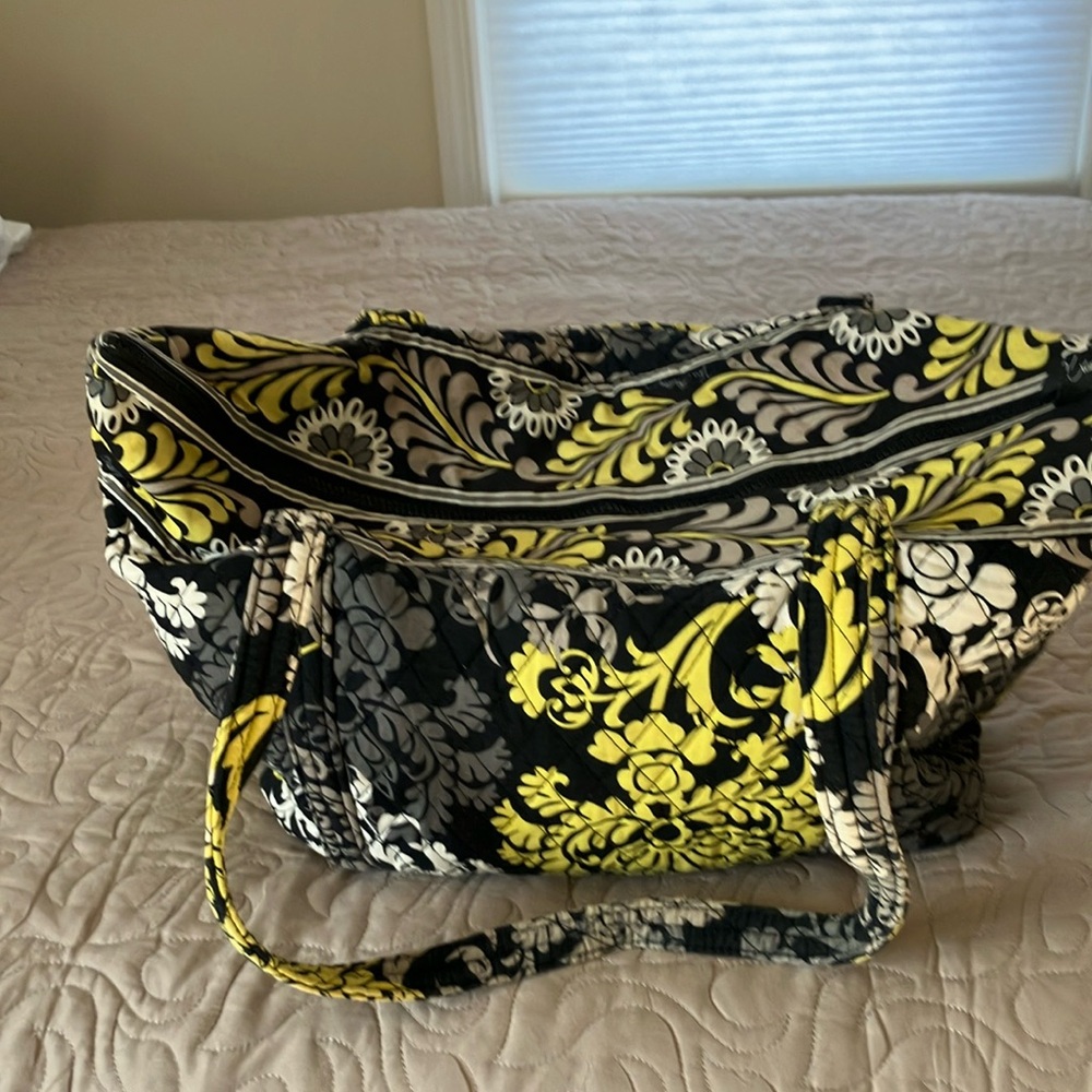 Vera Bradley Floral Black and Yellow Women's Miller  Bag - Picture 4 of 16